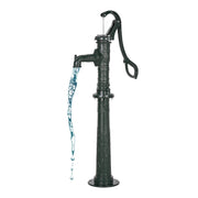 Pompa manuale per pozzo in ghisa con base HC-1010 verde, sollevamento max 6 m per giardino e stagno, robusta e resistente