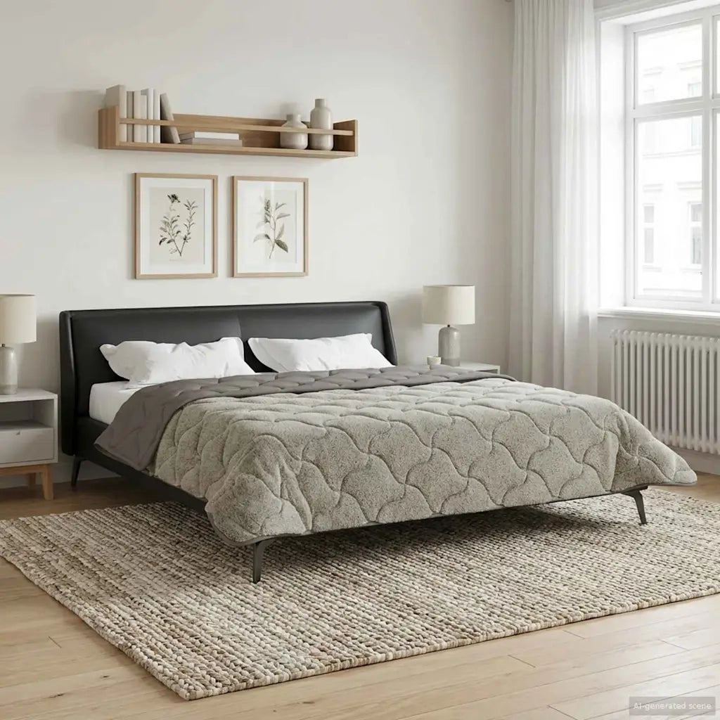 Duvet Invernale Trapuntato Grigio chiaro 220 x 260 cm
