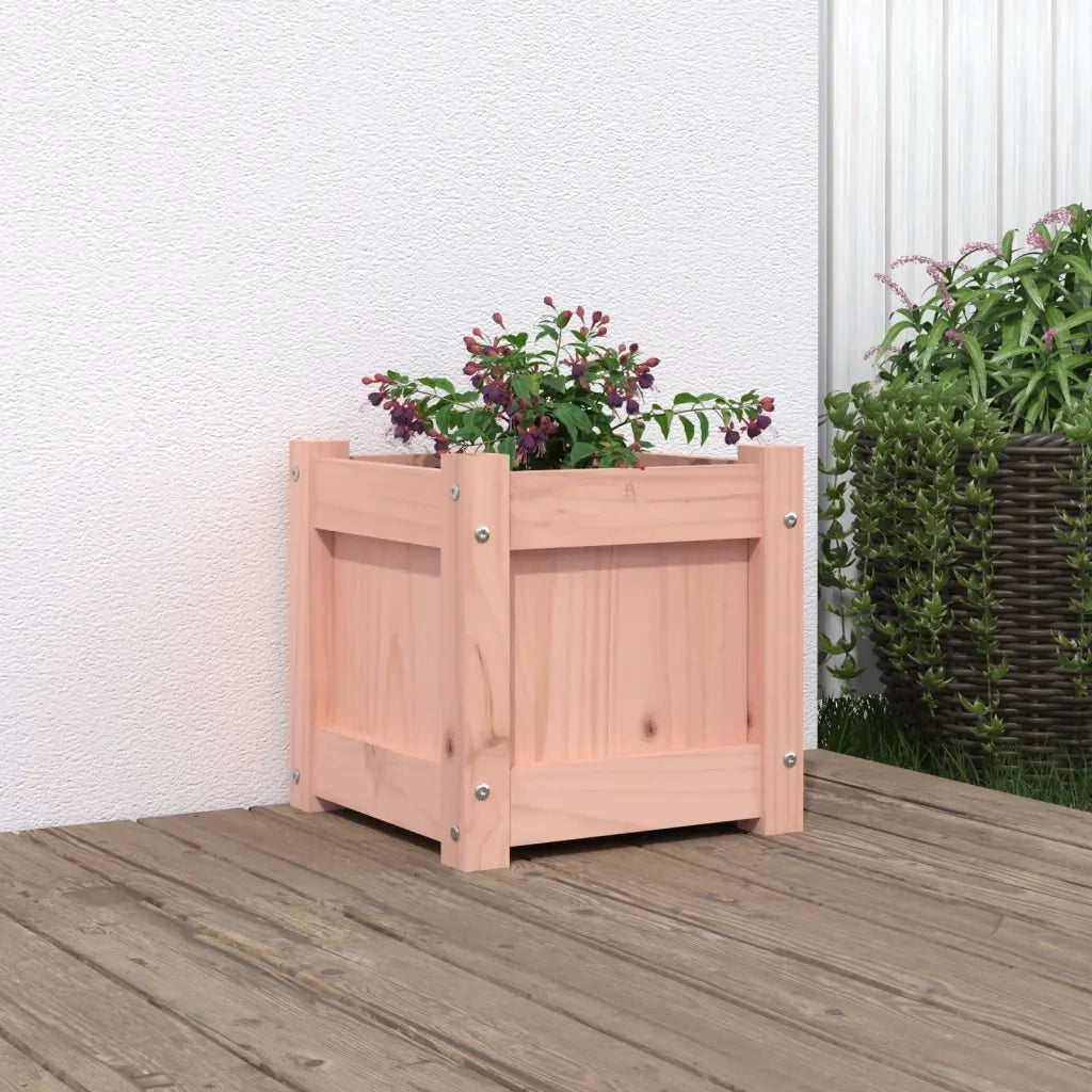 Fioriera | Cassetta per fiori | Vaso da Giardino 31x31x31 cm in Legno Massello di Douglas