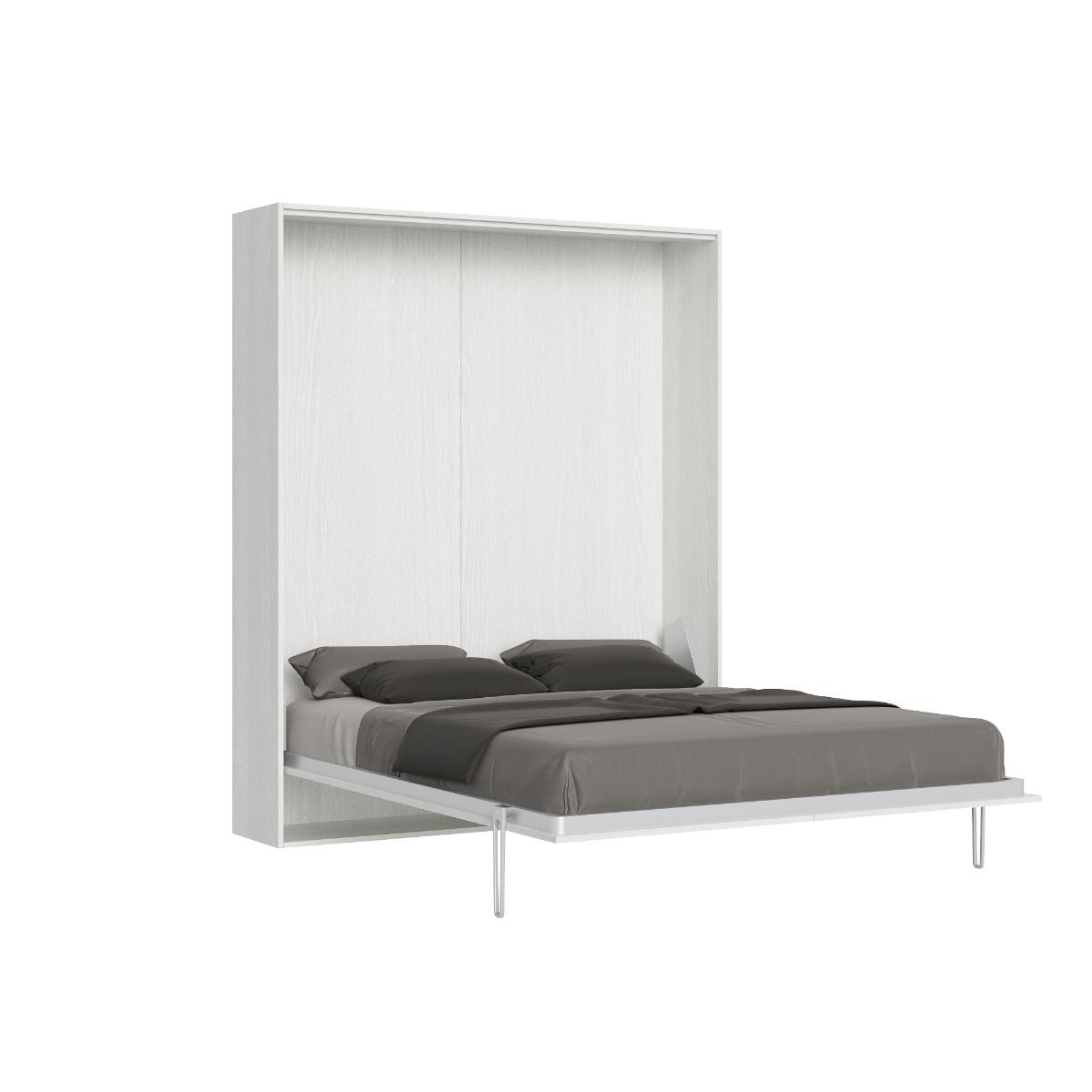 Letto 1 Piazza e Mezzo a Scomparsa Salvaspazio Kentaro H210 cm Bianco