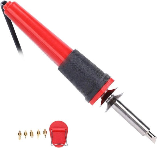 Kit 7 pezzi - 40W saldabordo a stantuffo - penna saldabordo professionale - incisione - lavorazione elettrica - strumento pyrografico - fai da te - creatività - rilievo - lavorazione pyrografica - 230V EU