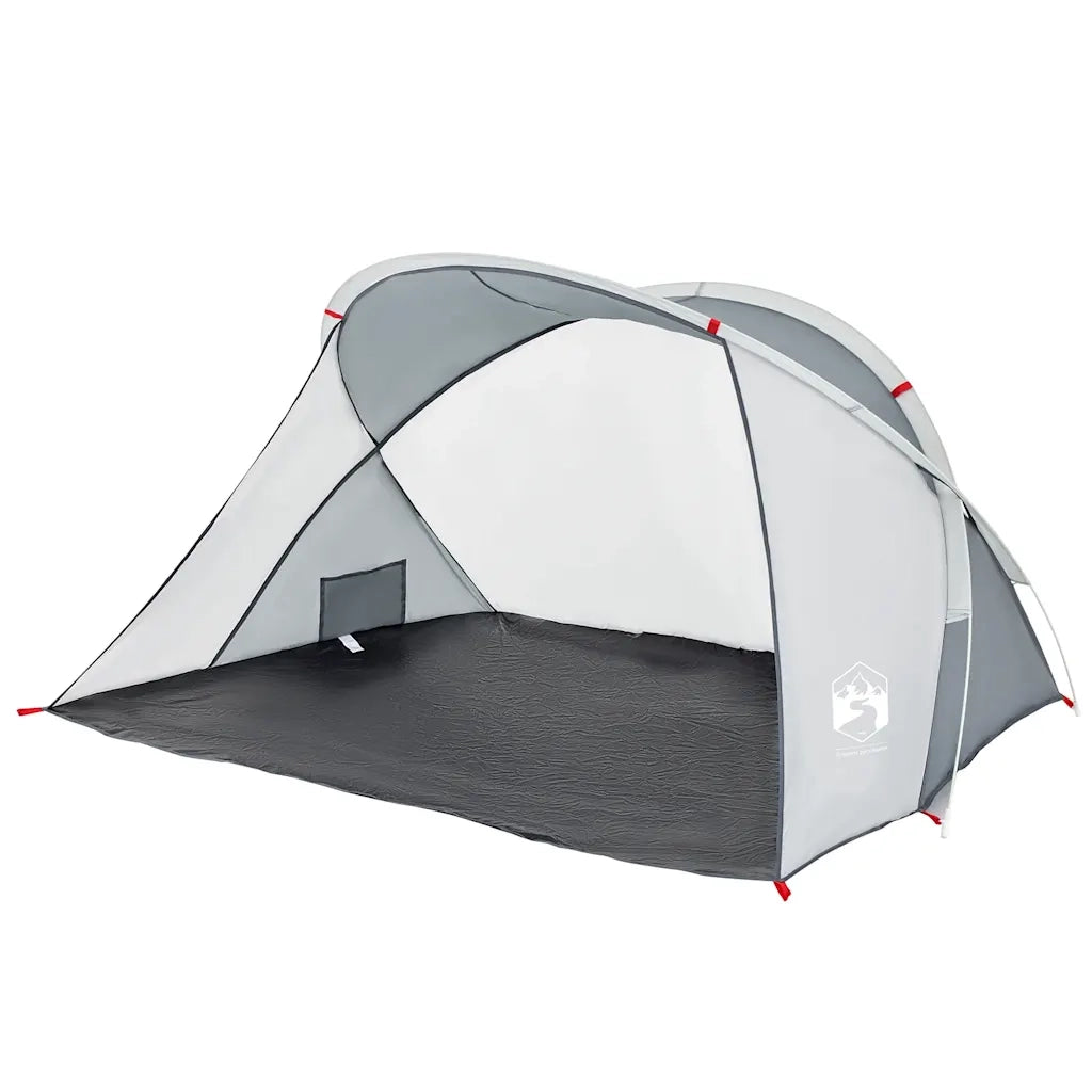 Tenda da Spiaggia 2 Persone-Tenda da campeggio Pop-Up Grigia Impermeabile