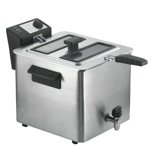 Rgv fry type 8/n friggitrice elettrica 8lt con rubinetto per lo scarico 3000 watt