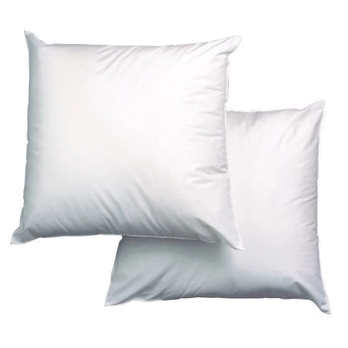 BLANREVE Set di 2 cuscini a tripla protezione - 60 x 60 cm - Bianco