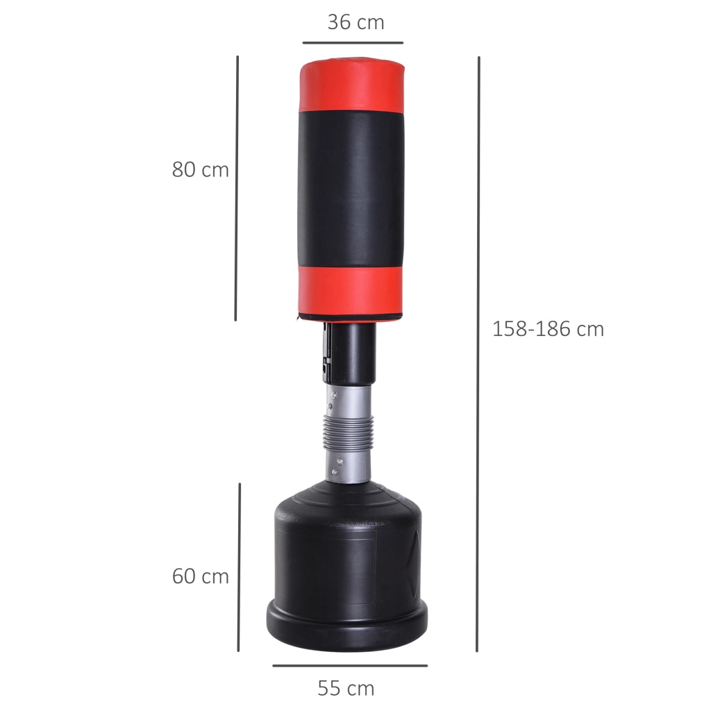 Sacco da Boxe con Base e Molla Regolabile ¨C Xylo ¨C Rosso