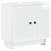 Armadio per Lavabo da Bagno EDE Bianco Lucido 895909