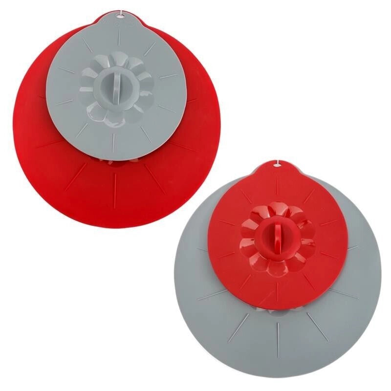 SET 2 COPERCHI IN SILICONE UNIVERSALI - VERSATILITÀ E CONSERVAZIONE FACILE