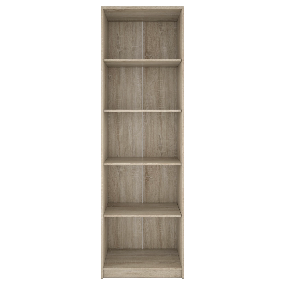 Libreria colore rovere 5 ripiani Nepo 60x34x197H