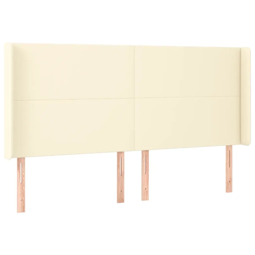 Testiera ad Orecchio Crema 163x16x118/128 cm in Similpelle 3119398
