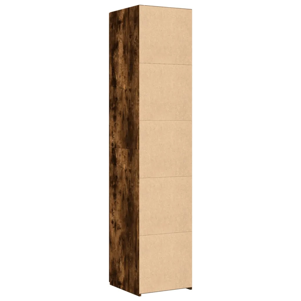 Credenza-Buffet-Armadio da cucina Rovere Fumo 40x42,5x185 cm in Legno Multistrato 641017