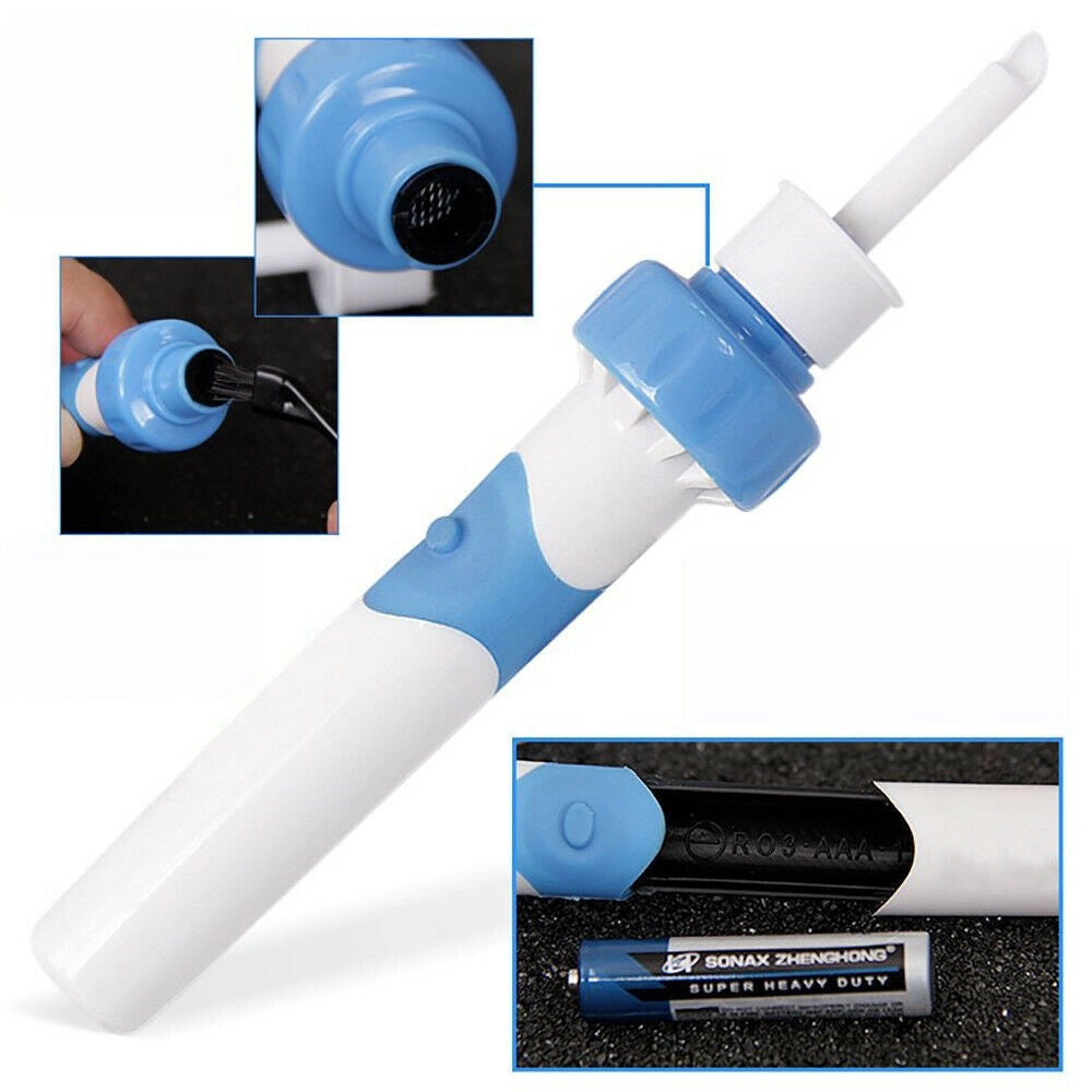 Trade Shop - Pulisci Orecchie Aspira Elimina Rimuovi Leva Pulizia Cerume A Batterie Indolore -