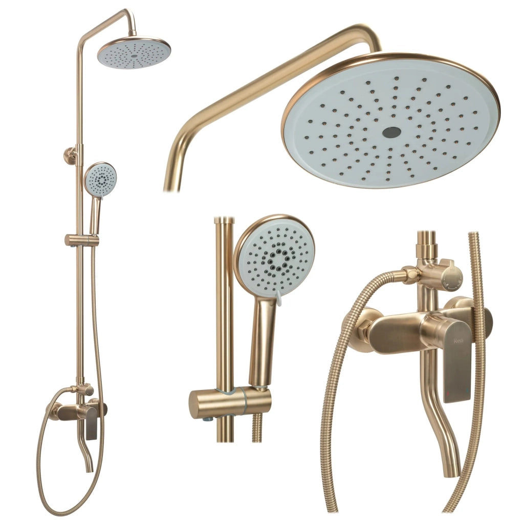 Set Doccia Rea Verso Brushed Gold