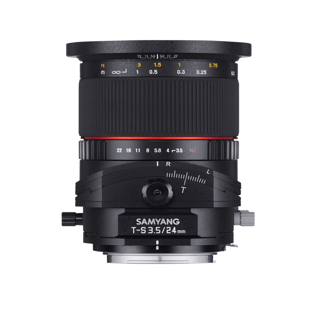 Obiettivo tilt shift 24 mm compatibile con MFT, per DSLR, basculante e decentrabile, grandangolo e messa a fuoco manuale