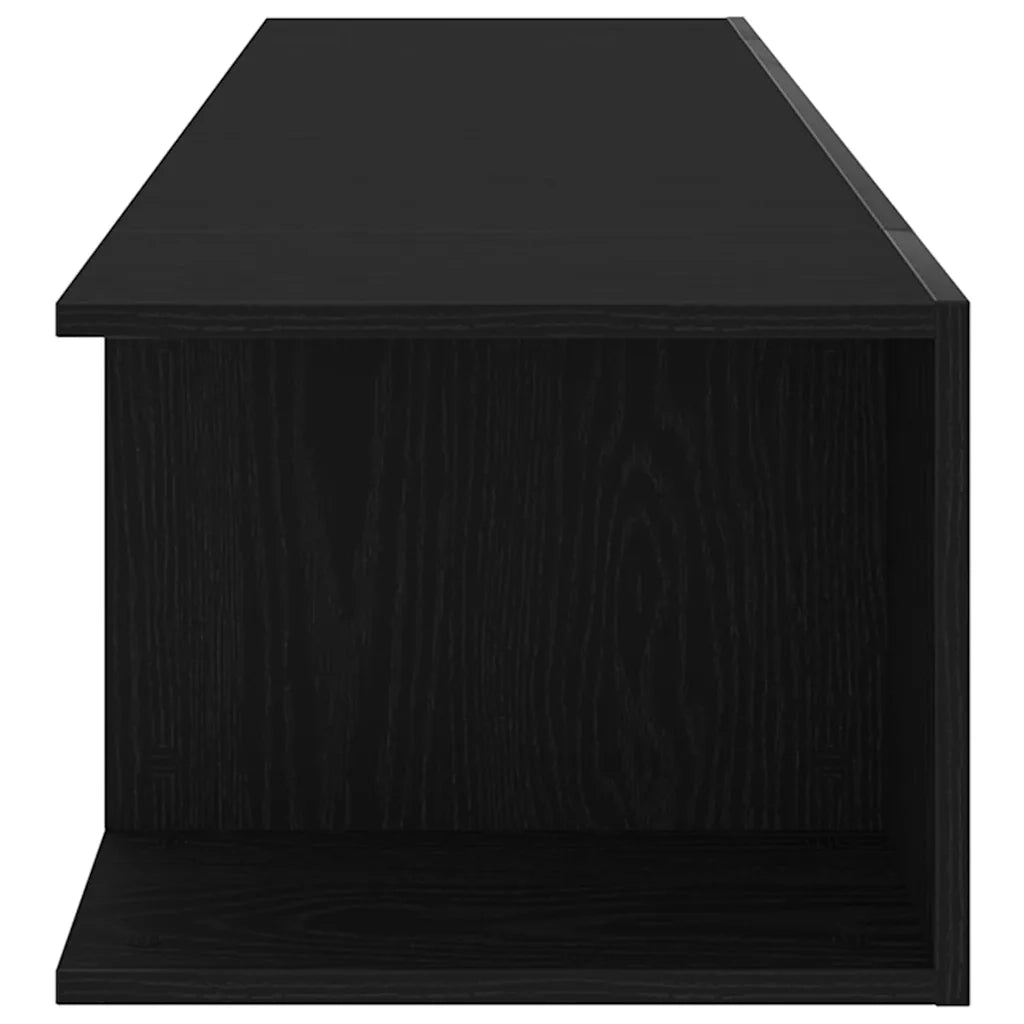 Mobile TV Rovere Nero 135 x 39 x 30 cm Legno multistrato 862561