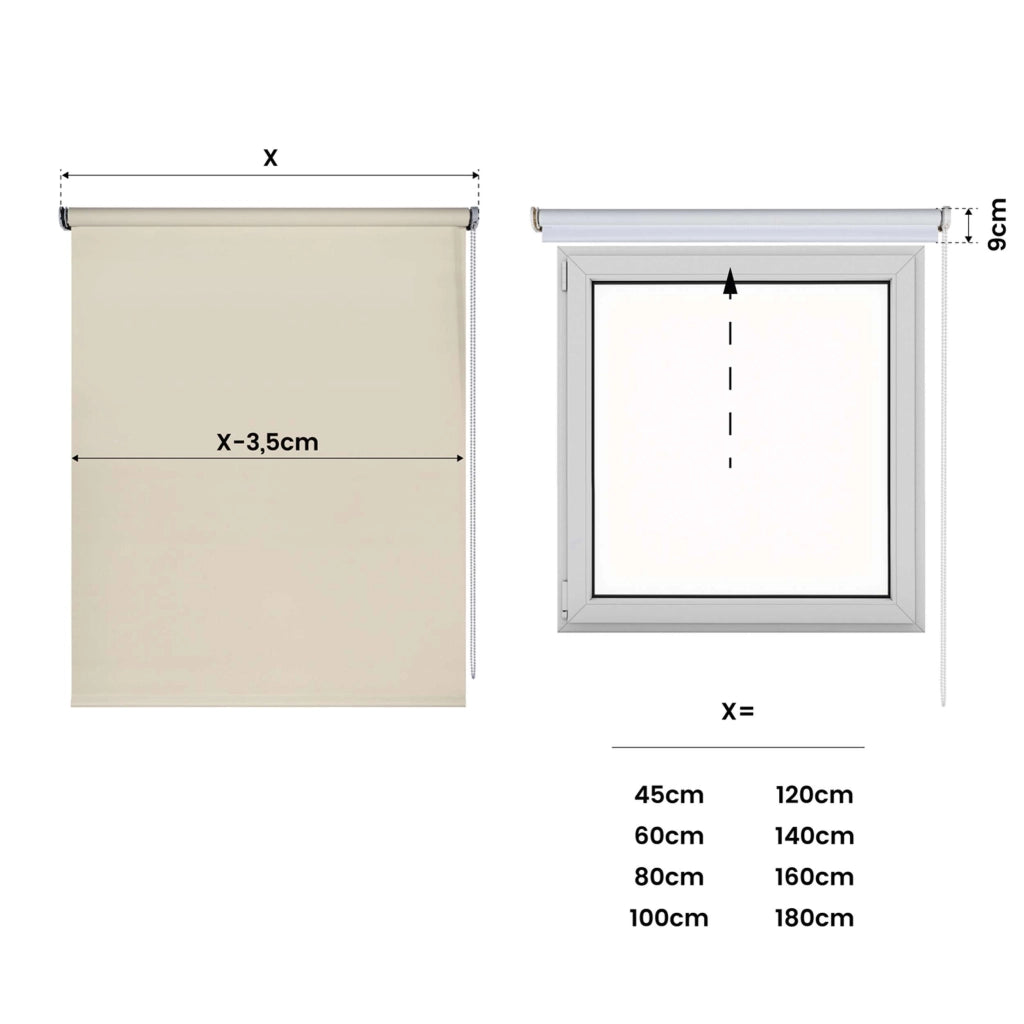 Tenda a rullo oscurante Moon Sabbia 180x250 cm