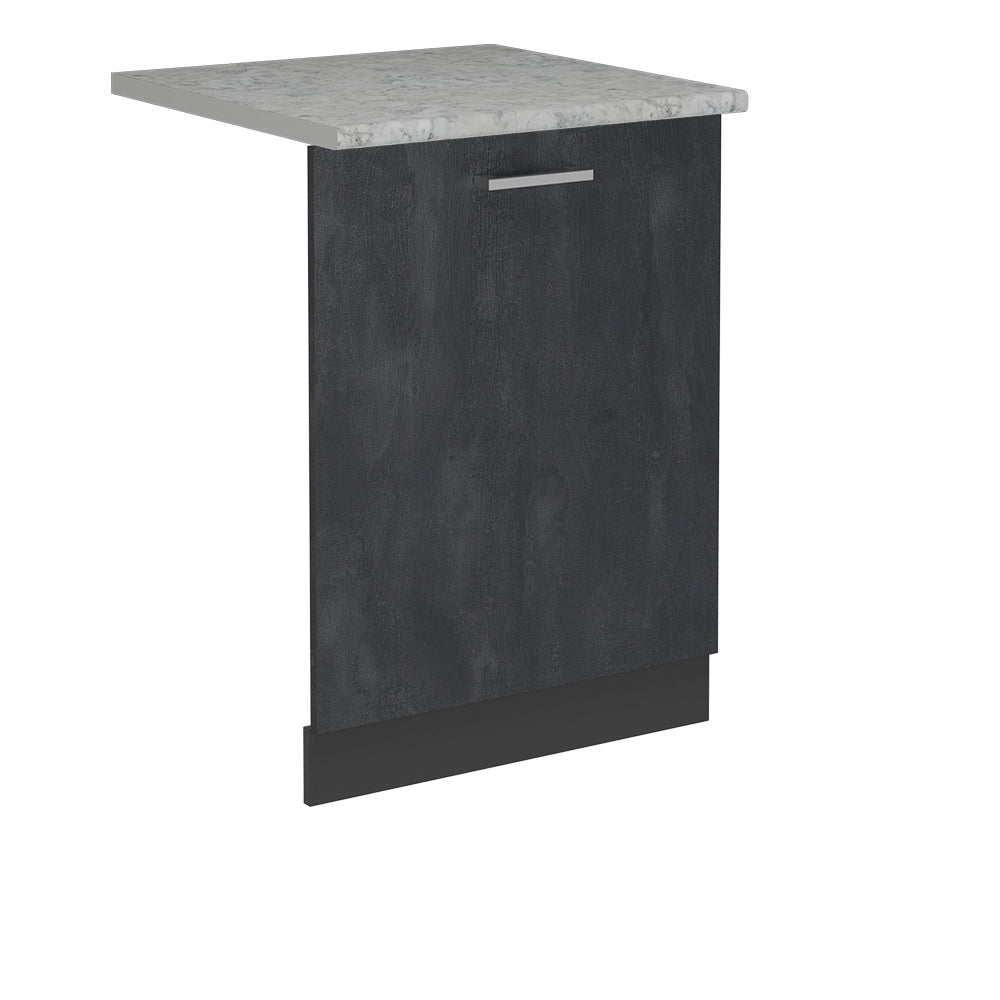 Vicco Pannello frontale della lavastoviglie Calcestruzzo nero 60 cm , PL Marmo