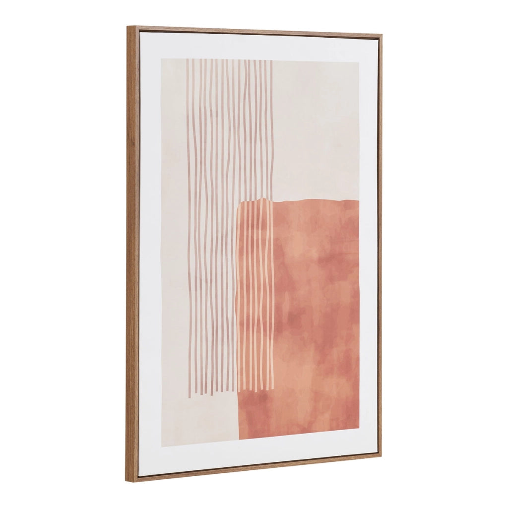 Stampa su Tela con Cornice Mina, Marrone, Tessuto, 2,5x50x70 cm