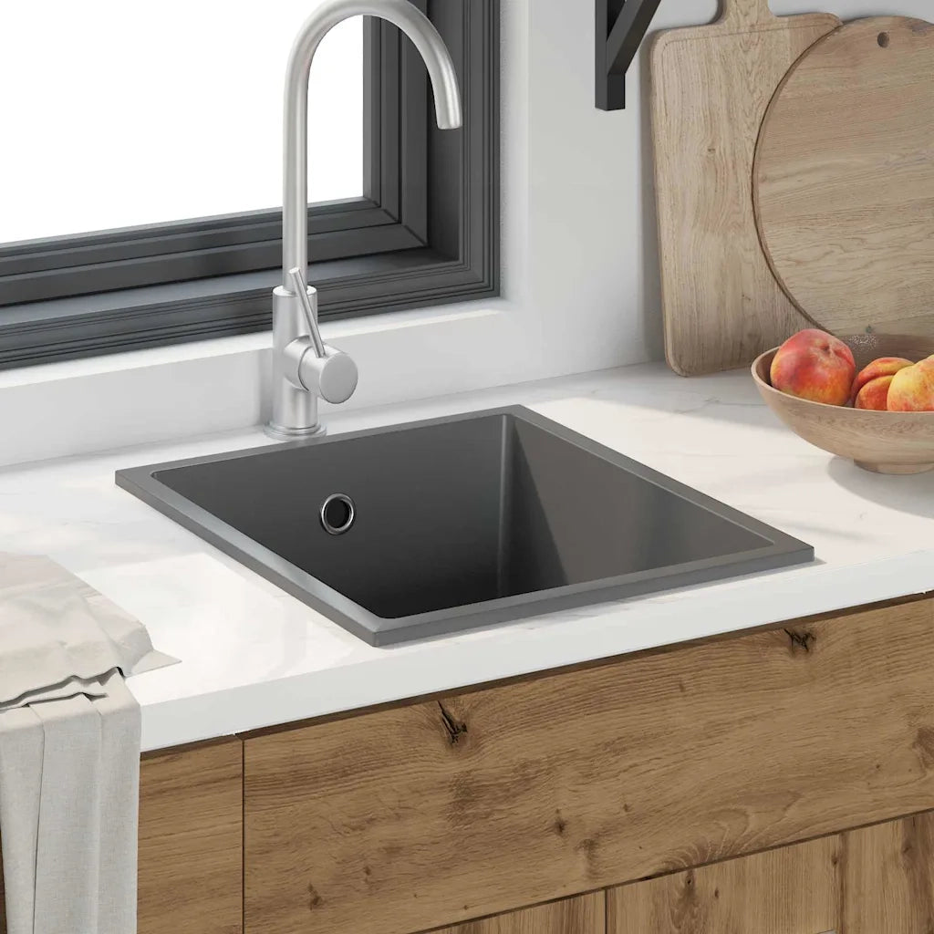 vidaXL Lavello da cucina Grigio 38 x 44 x 20 cm Granito