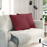 Cuscini da Divano 2 pcs Rosso Vino 50 x 50 cm Tessuto