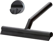 Wischiera bagno e doccia con supporto - silicone e plastica - 21 x 17 cm - nero