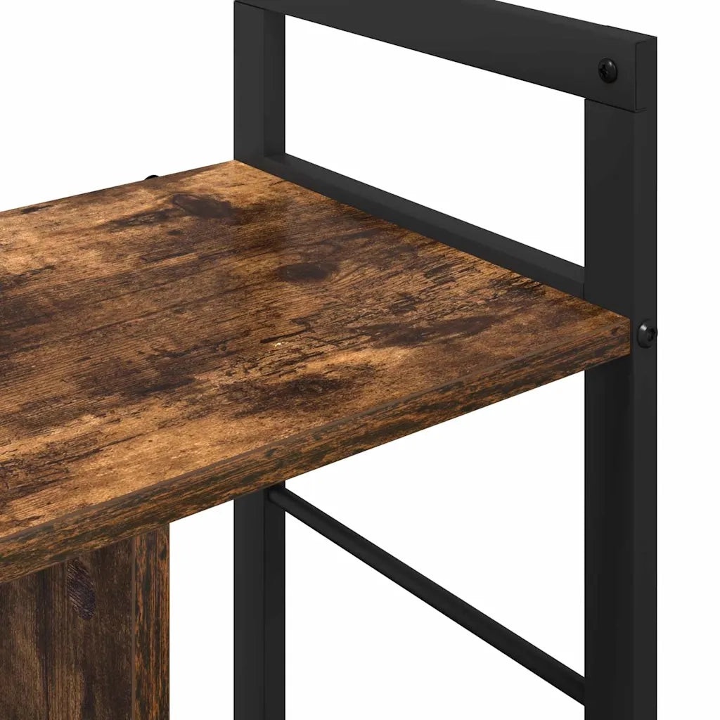 Libreria-Scaffale per Libri-Mobile di Stoccaggio Rovere fum¨¦ 75 x 30 x 58,5 cm Legno multistrato