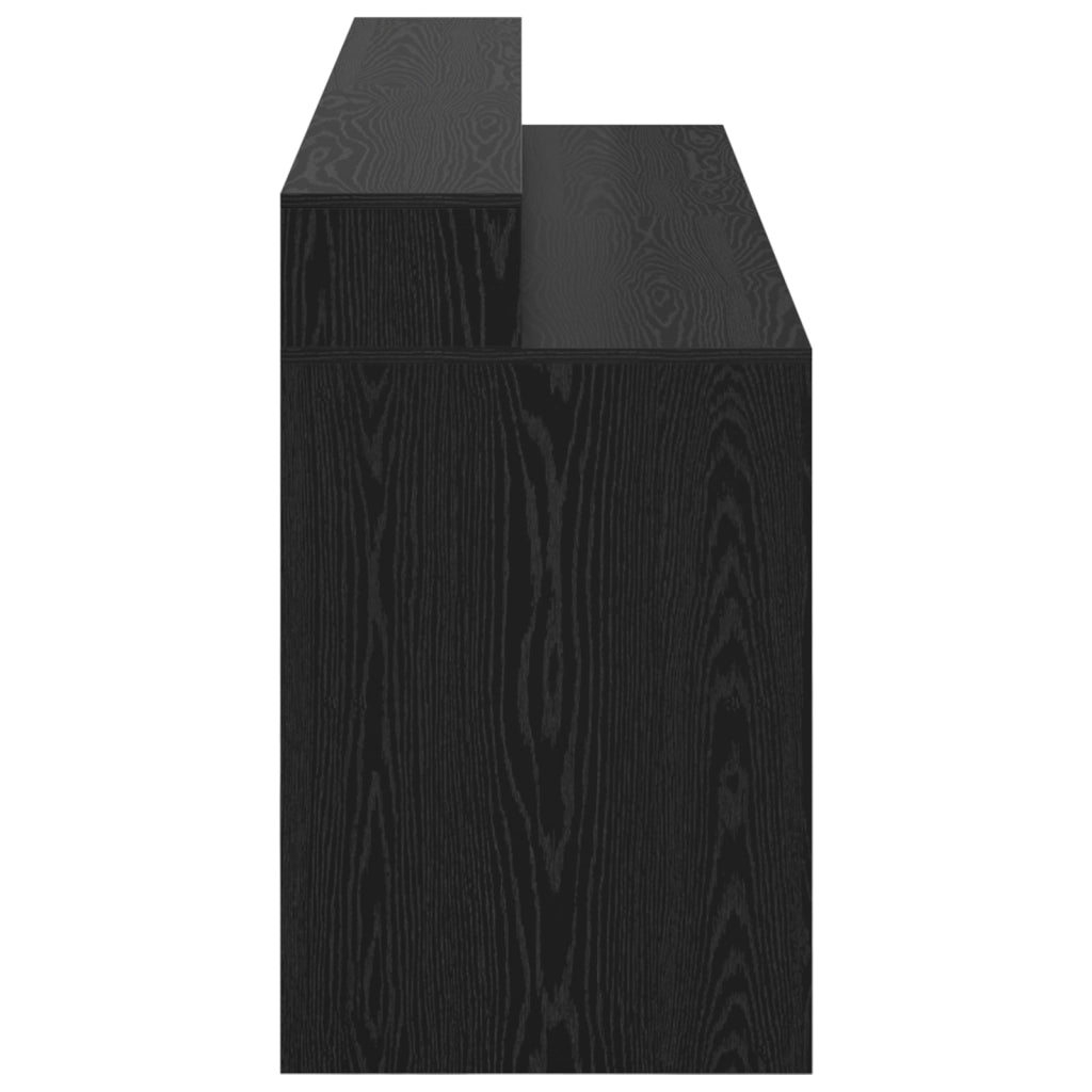 Scrivania Rovere Nero 200x55x91 cm Legno ingegnerizzato