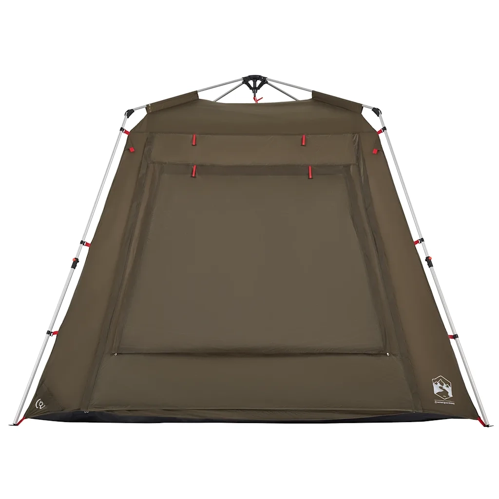 Tenda da Pesca 4 Persone-Tenda da campeggio Verde Oliva a Rilascio Rapido 123817