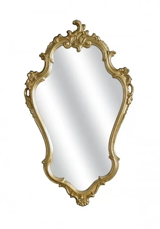 Mobili2g - specchiera in foglia oro sagomata misure: l.51 x h.87x p. 4