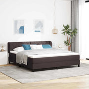 Letto a molle con materasso Marrone Scuro 180 x 200 cm Tessuto 3340104