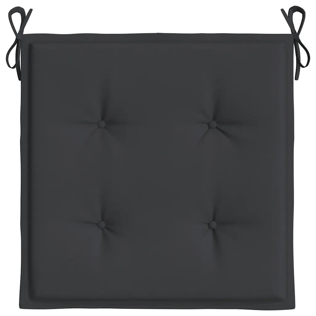 Cuscini per Sedia 4 pz Neri 40x40x4 cm in Tessuto Oxford