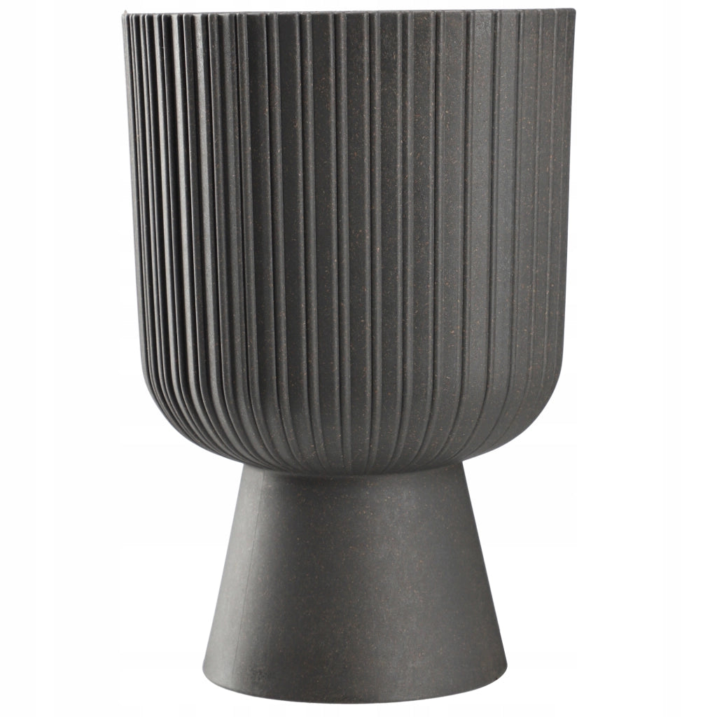 Vaso da fiori KADAX, vaso per fiori, da giardino, con coperchio in plastica, 14 cm, supporto per fiori, grigio