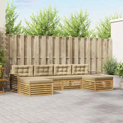 Set di divani da esterno 6 pz Bianco e Beige 3390938