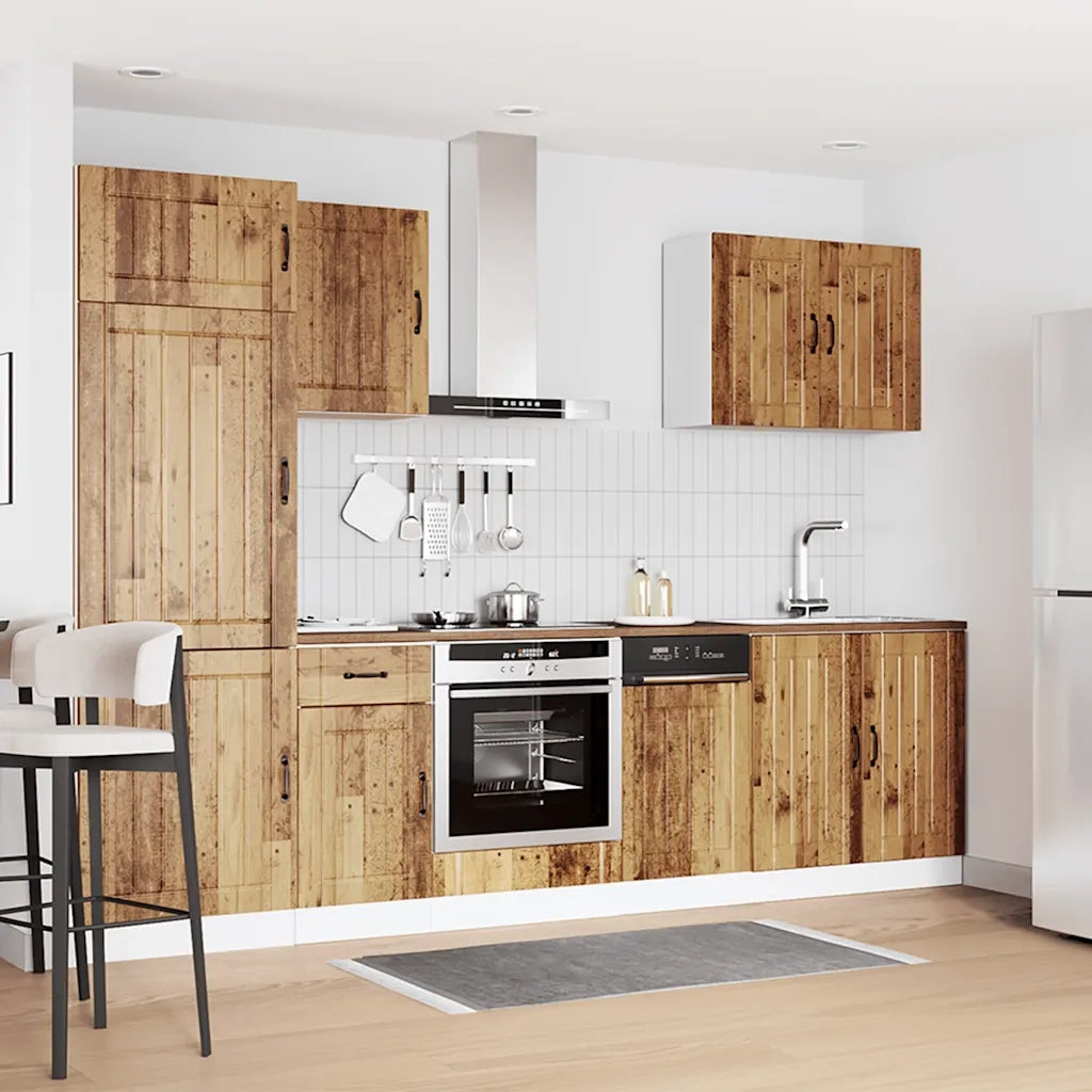 Set Mobili da Cucina 7 pz Lucca Legno Vecchio in Truciolato 3314779