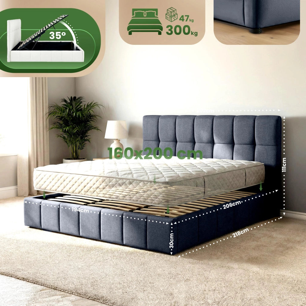 Letto Ladia tessuto 180x200 cm 1