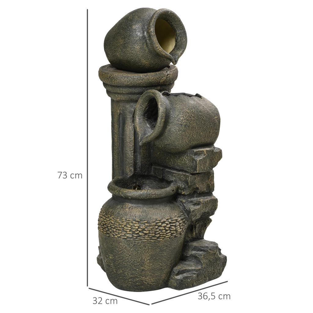 Fontana da Giardino ¨C zephmum ¨C Grigio 25x24x60 cm