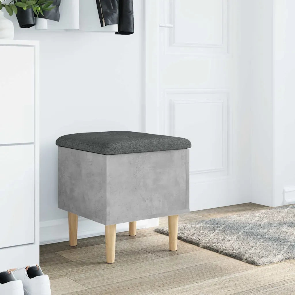 Panca Portaoggetti Grigio Cemento 42x42x46 cm Legno Multistratocod mxl 109647