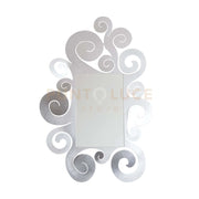 specchio temple grande Argento in Ferro 90x130hcm