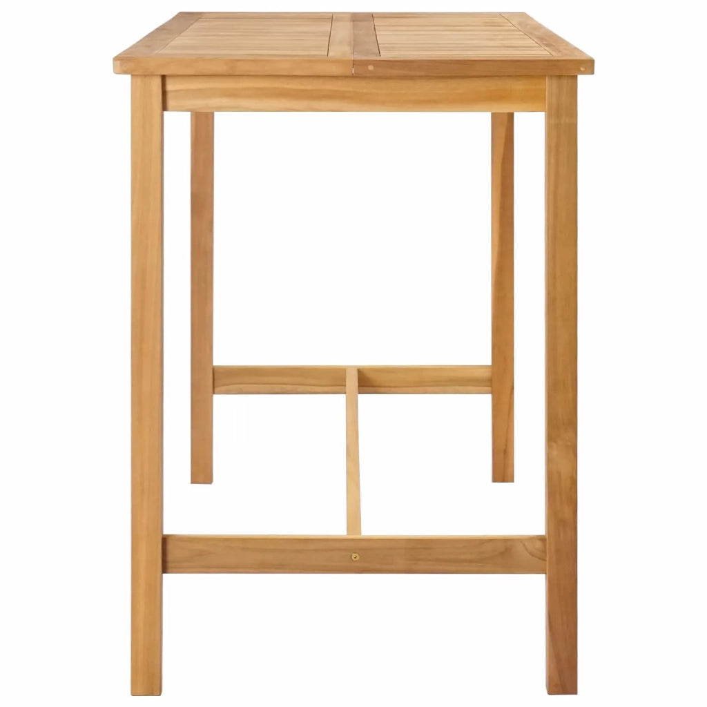 Tavolo da bar Naturale 150 x 75 x 105 cm Legno di teak solido 42030008