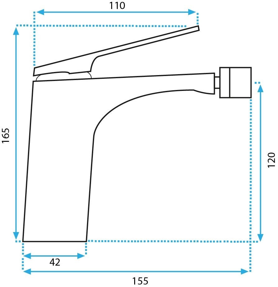 Rubinetto Bidet Rea Avalon Titanium