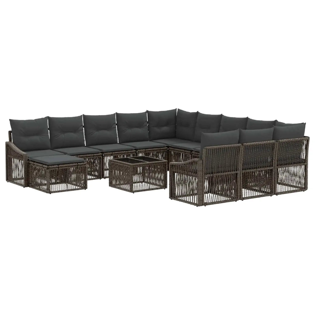 Set Divano da Giardino 13 pcs Grigio polyrattan 3436214