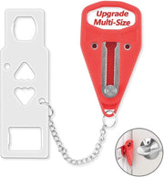Chiusura Porta Portatile - Sicura - In Acciaio Inossidabile - Antipick/Antipick - Privacy - Facile da Usare - Protezione Porta