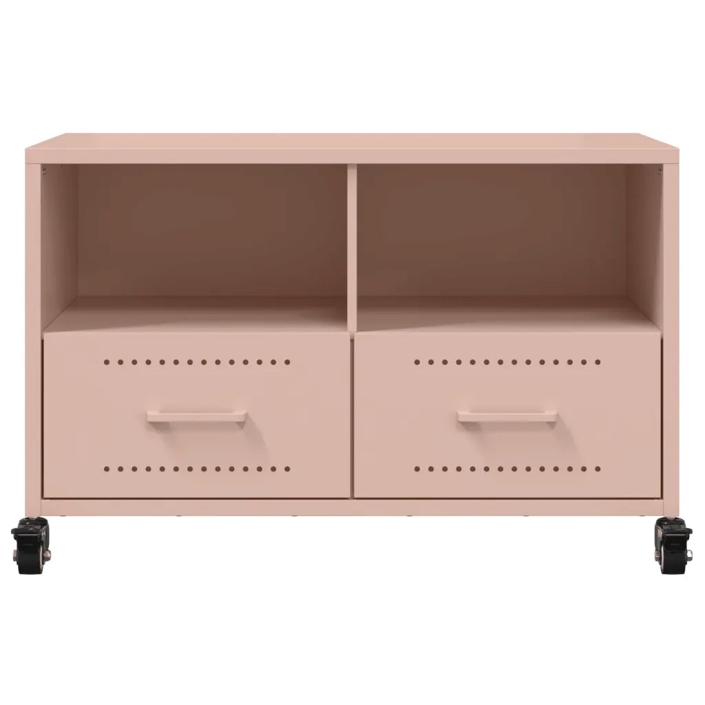 Mobile TV-Credenza per TV-Console TV Rosa 68x39x43,5 cm in Acciaio 141418