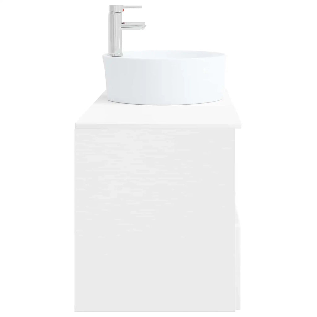 Set di mobili per il bagno 2 pz Bianco Legno ingegnerizzato 3404074