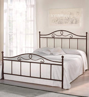 Letto in Ferro Battuto Moderno una piazza e mezza MALTA cm 120x190 Artigianale colore Rame