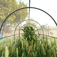 Serra a Tunnel 3x2x2m con Porta Avvolgibile e Finestre a Rete in Acciaio e Plastica, Trasparente