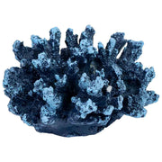 Figura decorativa in resina blu a forma di corallo, 10x9x6h cm