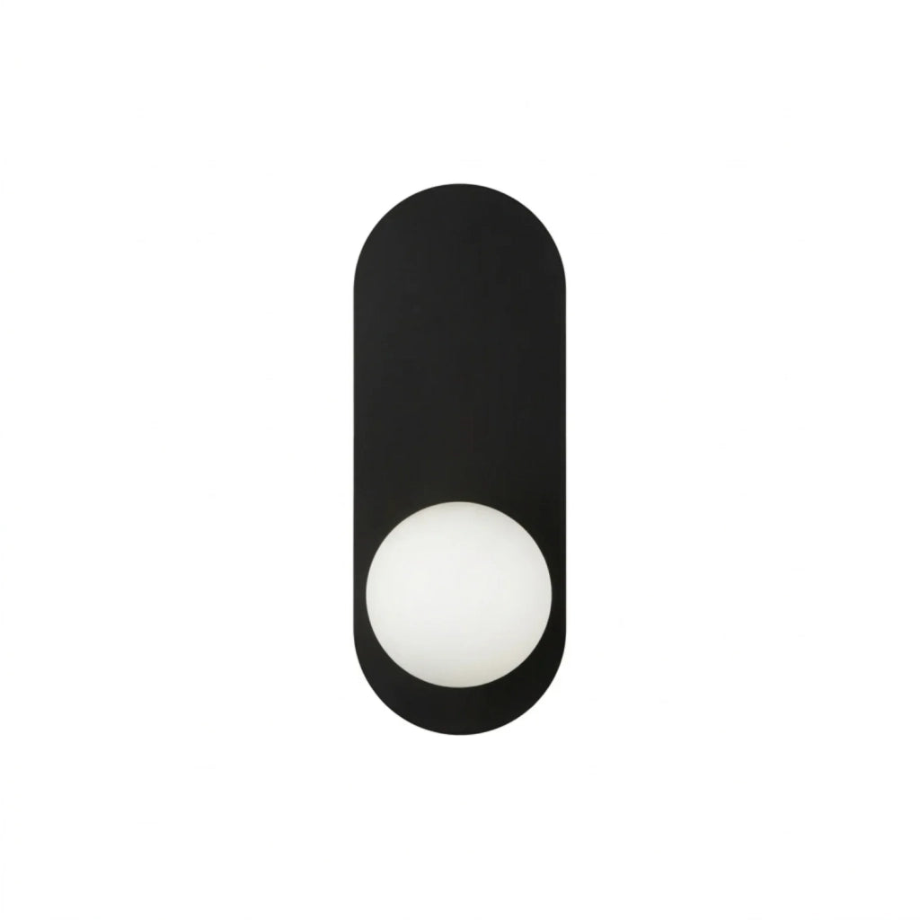 Applique Da Parete Moderna Bao 1 Luce G9 28W Metallo Nero Ip20