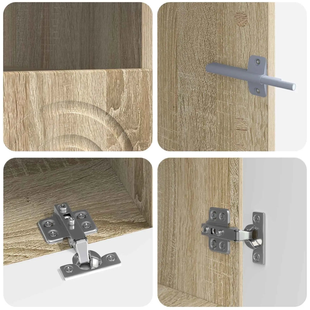 Mobile TV LED a 3 pezzi Rovere Sonoma Legno ingegnerizzato 3416498