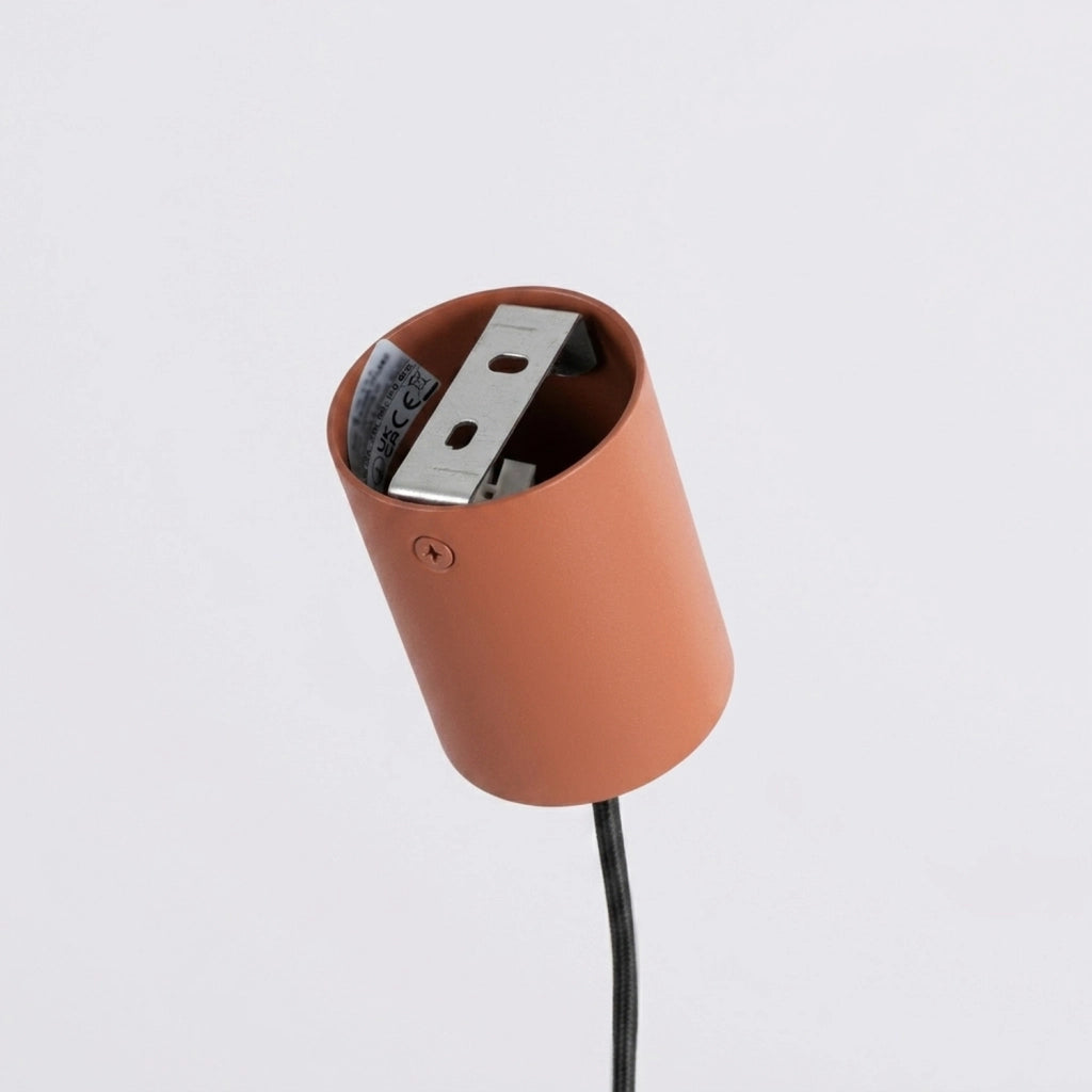 Lampadario KARBON 4 ocra rossa