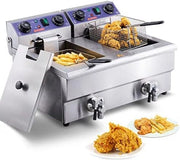 Frittura doppia - Friteuse doppia - Frittura doppia - 52,07 x 56,9 x 35,56 cm - 15,78 kg - Argento